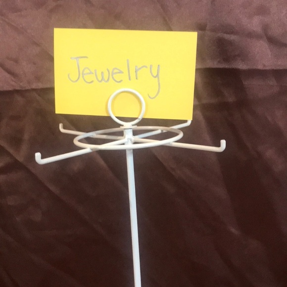 Metal 16.5" tall table stand rotating jewelry display for home craft shows fairs - Picture 12 of 16